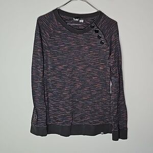 Roxy XL purple and gray long sleeve shirt